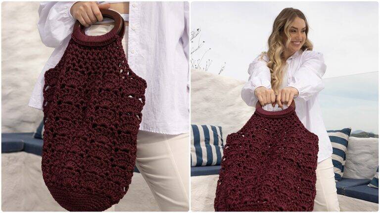 Bolsa de Crochê Uva-Passa: Crie Esse Modelo Lindo e Criativo!