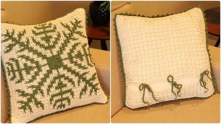 Almofada de Crochê Natureza: Decore a Sua Casa Você Mesma!