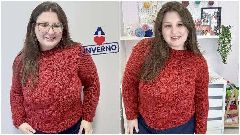 Blusa de Tricô Cereja: Crie Essa Peça Linda e Aconchegante!