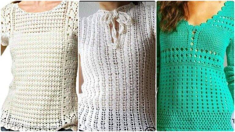 17 Blusas de Crochê: Modelos Elegantes, Charmosos e Criativos!