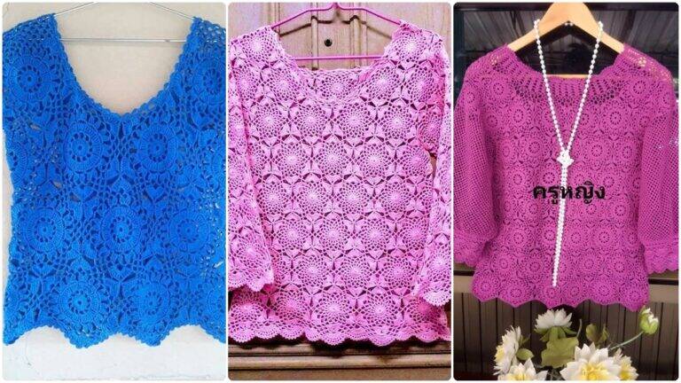 Blusas de Crochê com Cores Lindas: Estilo, Alegria e Muita Personalidade!