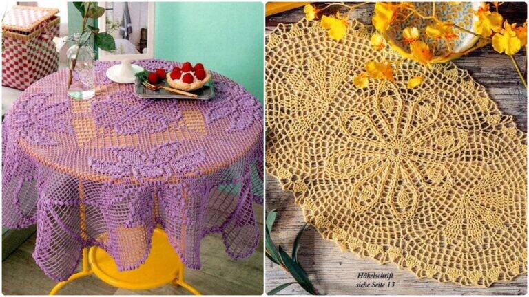 Centros e Toalhas de Mesa em Crochê: Elegância para Todos os Ambientes!