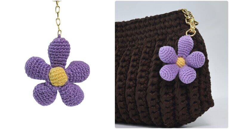 Chaveiro de Crochê Flor: Crie Esse Acessório Charmoso!