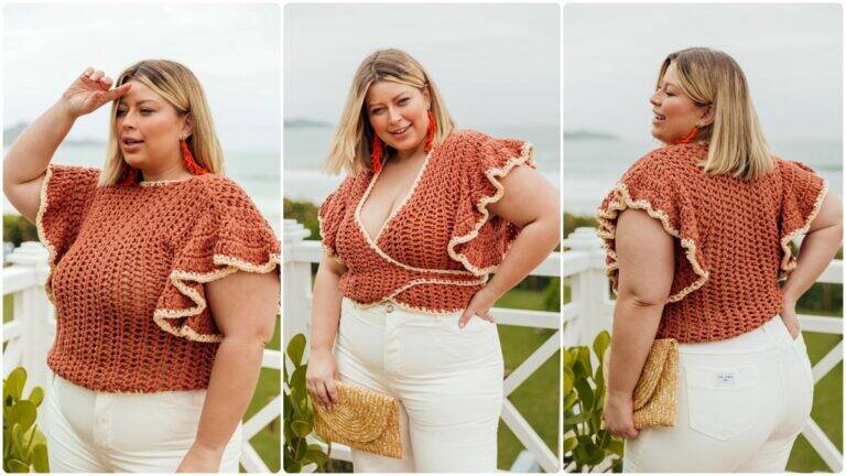 Blusa em Crochê Dois em Um: Crie essa Peça Única e Linda!