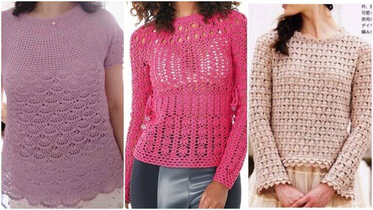 Blusas de Crochê Simples com Gráficos Detalhados e Videoaula: Aprenda e Encante!
