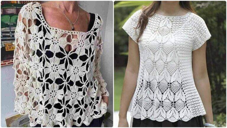 16 Blusas de Crochê Fácil e Econômica com Vídeo aula e Gráficos Detalhados!