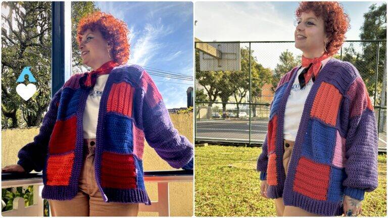 Casaco de Crochê Prisma: Crie Essa Peça Linda e Charmosa!