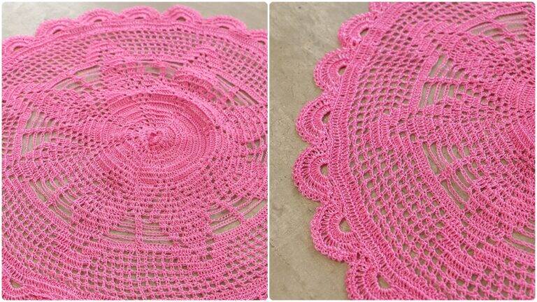 Centro de Mesa em Crochê Rosa: Charme que Decora!