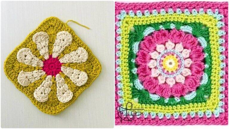 Lindos Squares de Crochê que Transformam Suas Peças em Obras de Arte!