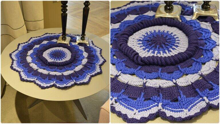 Toalha de Mesa em Crochê Lavanda: Decoração Elegante!