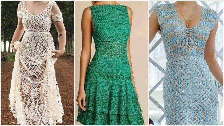 14 Vestidos de Crochê: A Elegância Artesanal que Atrai Todos os Olhares!