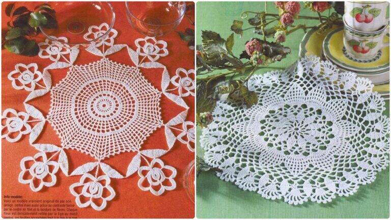 Estes 8 centros de mesa em crochê são perfeitos para a sua decoração!