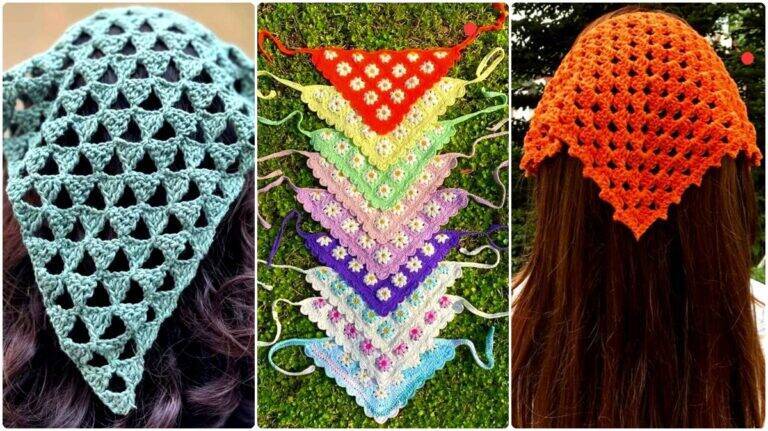 Veja 21 bandanas de crochê estilosas que estão em alta em 2025 e vídeo aula