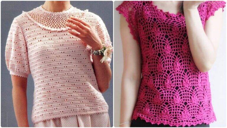 Blusas de Crochê Leves e Charmosas: Gráficos e Inspirações para Criar Peças Únicas!