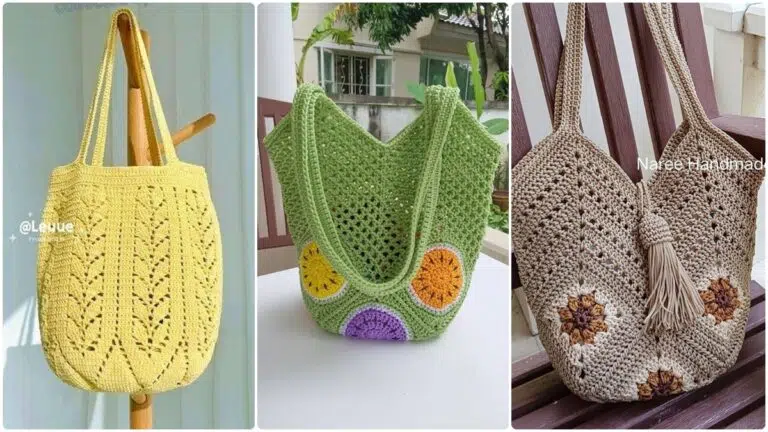 Veja 20 Lindas Bolsas de Crochê com Gráficos Para Você se Apaixonar + Vídeo Aula!