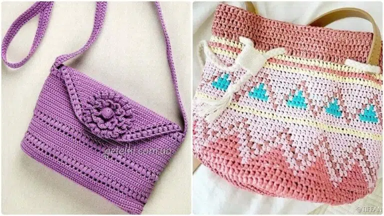 9 Bolsas de Crochê Modernas para o Dia a Dia: Inspirações e Gráficos Fáceis!