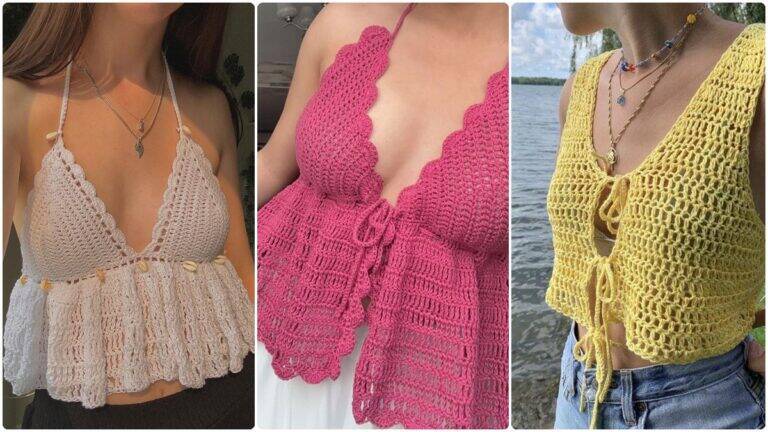 19 Croppeds de Crochê Modernos: Peças Leves e Estilosas para o Dia a Dia!