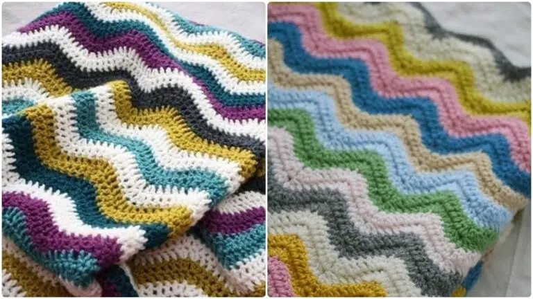 Pontos de Crochê Chevron para Criar Mantas Lindíssimas e Coloridas + Vídeo Aula!