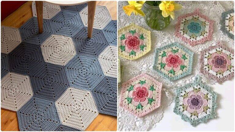 DIY de crochê moderno com motivos lindos para decorar sua casa