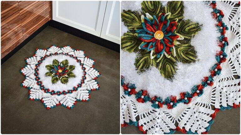 Tapete de Crochê com Flores Bahamas: Guia com Gráficos!