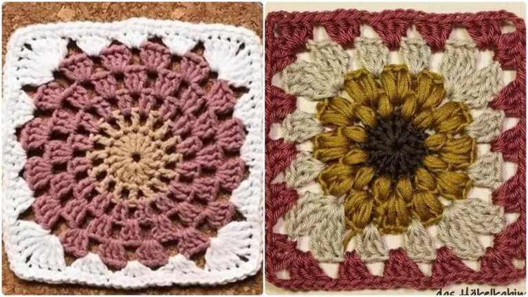 21 Squares de Crochê com Gráficos Detalhados que Vão te Encantar!