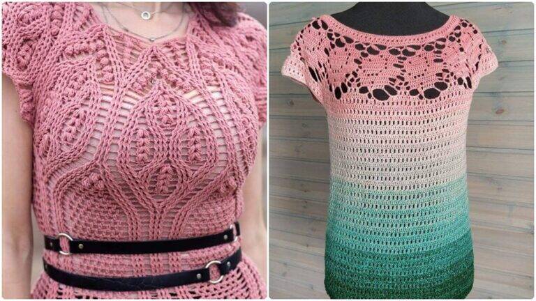 14 Blusas de Crochê Charmosas com Gráficos Detalhados e Vídeo Aula Completa!