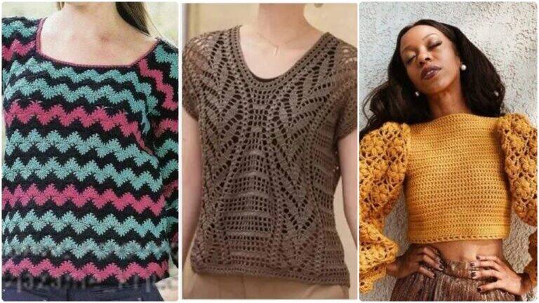 Blusas de crochê fáceis para iniciantes com gráficos gratuitos!