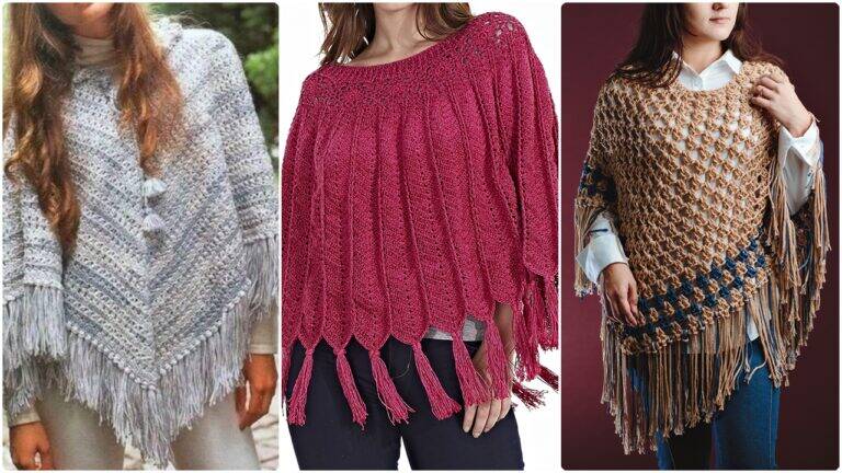 Ponchos de crochê modernos e encantadores para diferentes estilos