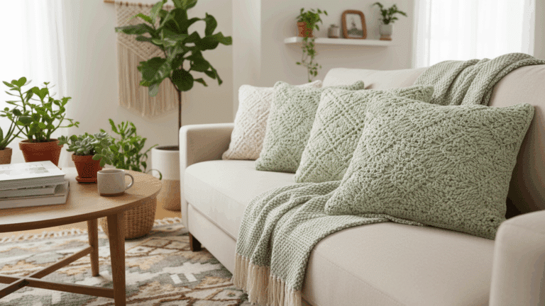 Almofadas de crochê: conforto e charme artesanal para transformar sua decoração