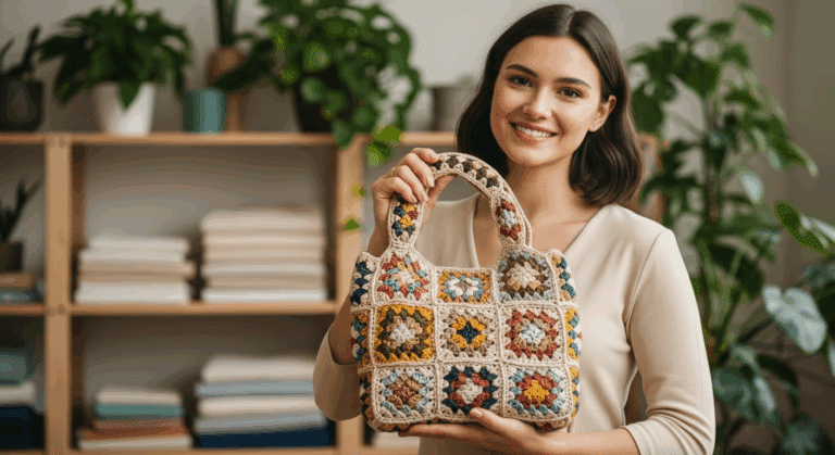 Você vai amar estas 14 bolsas de crochê com quadradinhos da vovó!