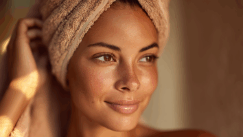 Mulher com uma pele bonita, viçosa e hidratada