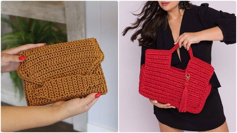 Veja e crie 18 bolsas de crochê criativas e lindas para uso e venda!