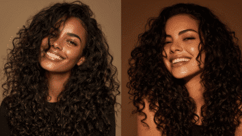 Mulher com cabelo cacheado