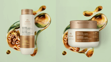 Imagem dos produtos da linha Lumina Antissinais Regenerador Capilar Contra os Primeiros Fios Brancos — Foto: Dilvugação/Natura