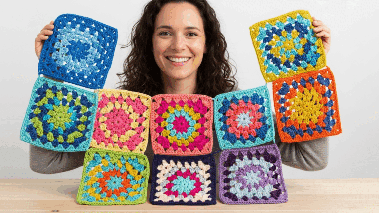 Crie peças incríveis com squares de crochê cheios de criatividade!