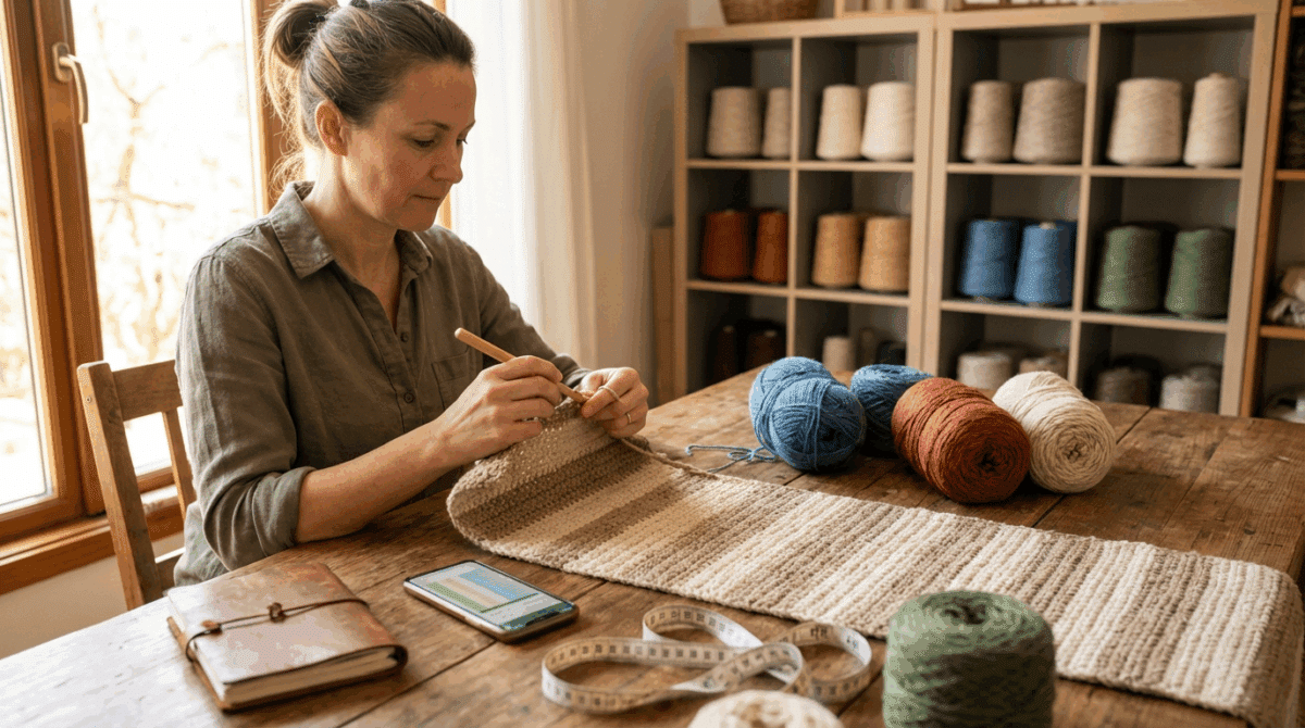 Artesã Crochê Mesa