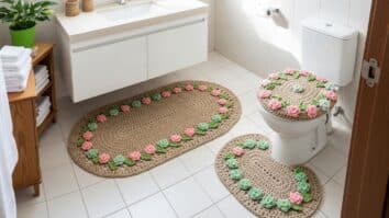 Banheiro com Jogo de Croche