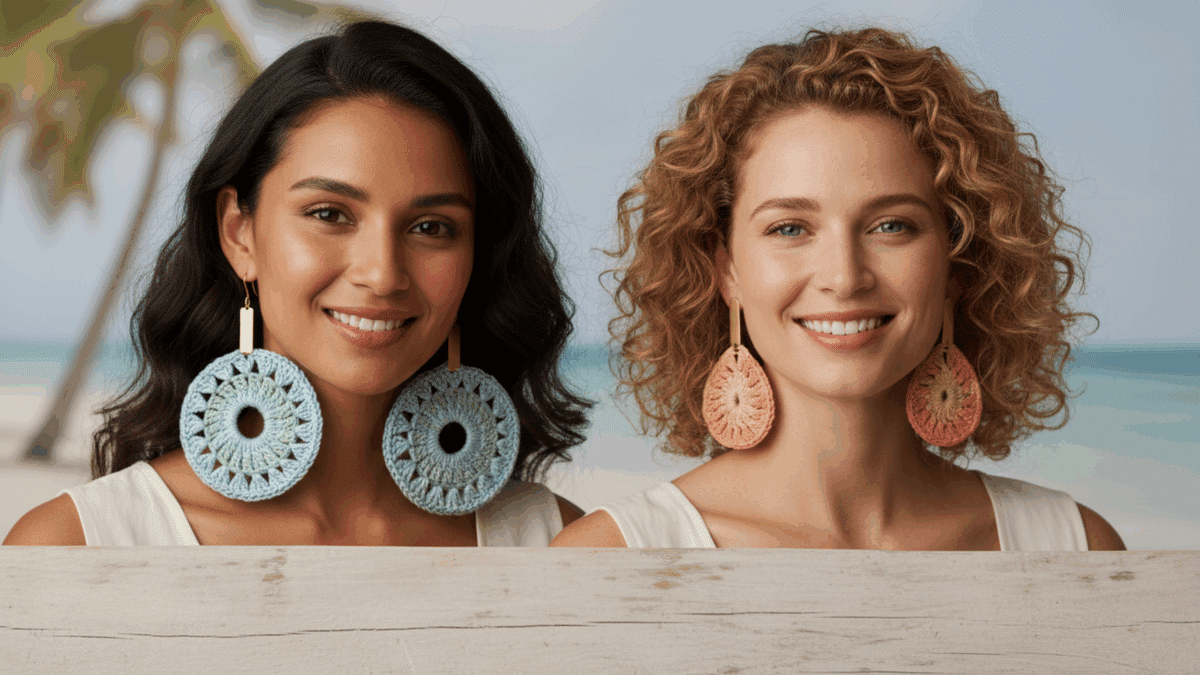 brincos de croche