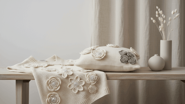 Flores de crochê para aplicar em roupas, acessórios e decoração cheios de amor!
