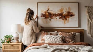 Quarto boho aconchegante