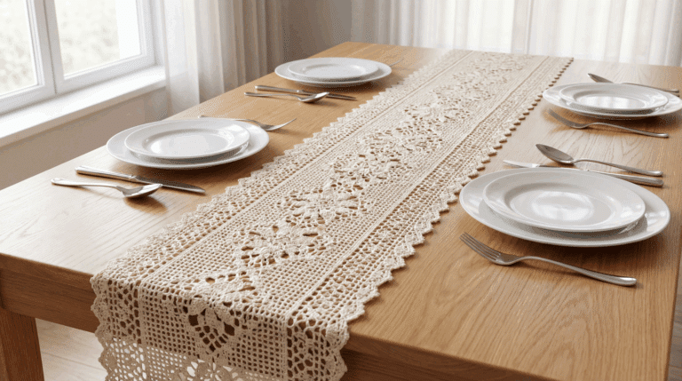 Caminhos de mesa em crochê para iniciantes: do primeiro ponto à mesa ...