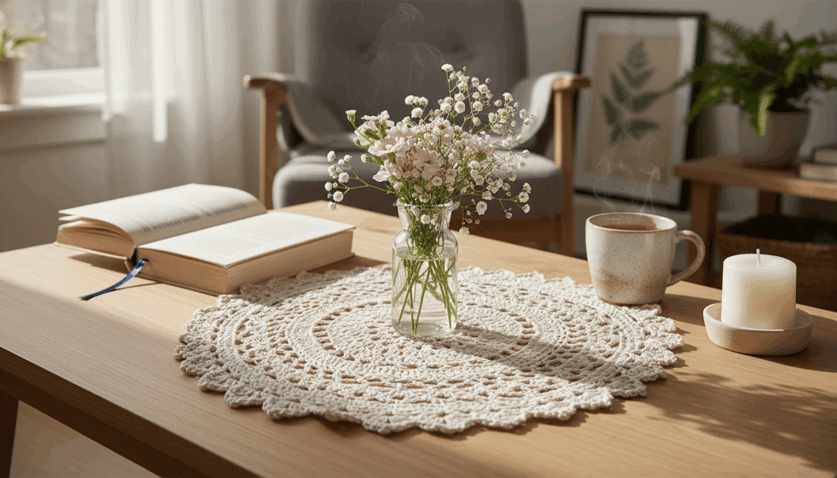 centro mesa redondo croche