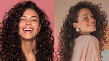 Mulher com cabelos cacheados