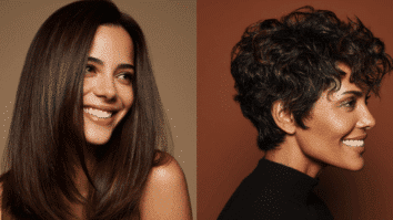 Mulheres mostrando diferentes cortes de cabelo