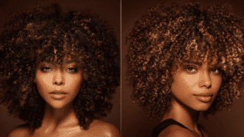 Mulher com cabelos crespos