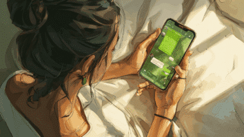 Ilustração de uma mulher olhando para o celular, simbolizando uma pessoa que espera a resposta de alguém que lhe oferece uma relação unilateral