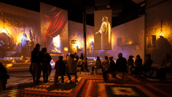 Imagem interna da exposição imersiva de O Nazareno Experience que chegou no Brasil na metade de outubro deste ano