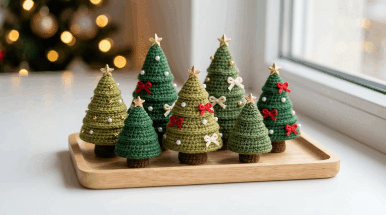 Árvores de Natal em Crochê: Encanto Artesanal que Deixa a Casa Mais Aconchegante