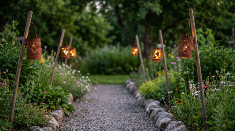 Utilizando latas de atum vazias e um cabo de vassoura velho, crie este projeto original para iluminar o seu jardim.