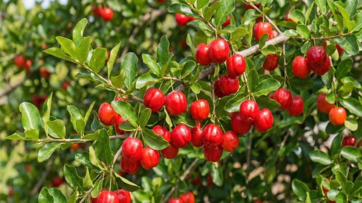 Acerolas em árvore